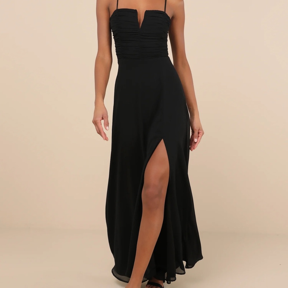 Lulus Sweeney Black Sleeveless Maxi Dress